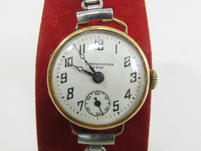 ■■18K 18金 CHRONOMETER EPOS レディース腕時計 手巻き ヴィンテージ時計■■の画像2
