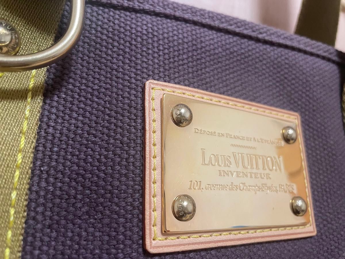 【極美品】LOUIS VUITTON ルイヴィトン アンティグア カバMM  キャンバストートバッグ