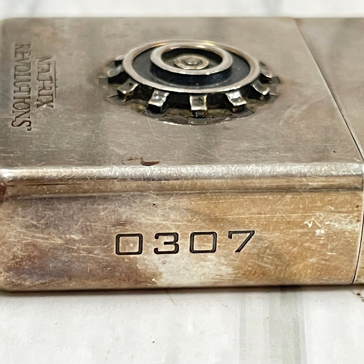 m002 D3(30) 17 ZIPPO ジッポー MATRIX REVOLUTIONS マトリックス レボリューション 2003年製 ヴィンテージ USA オイルライターの画像8