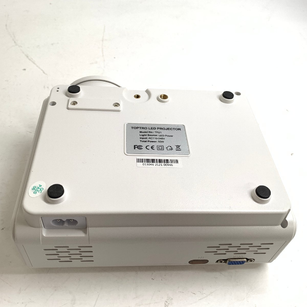 f001 E TOPTRO LED プロジェクター TR21 日本語取扱説明書付き 小型 ホームシアター リモコン欠品の画像6