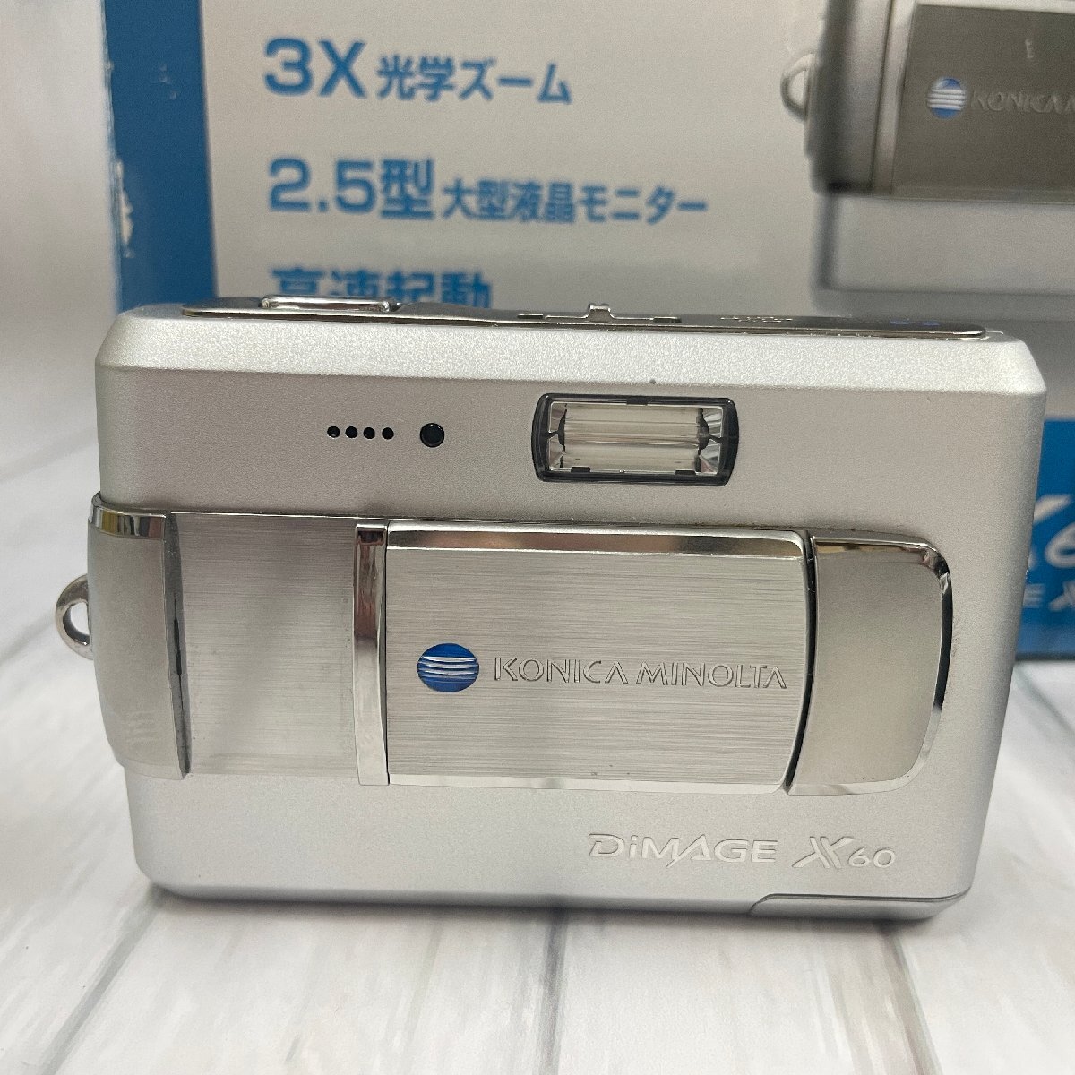 m002l D2(60) ジャンク品 KONICA MINOLTA DiMAGE X60 コニカミノルタ ディマージュ X60 DG-X60S コンパクトデジタルカメラ デジカメ_画像2