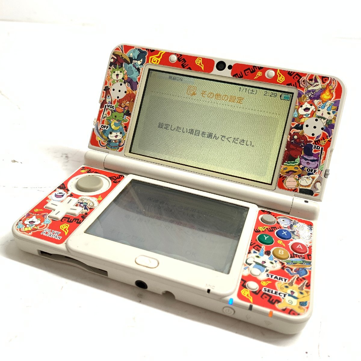 f001 E 2. Nintendo 妖怪ウォッチ new 3DS 本体 カスタムハードカバー ジバニャンVer. 任天堂の画像1