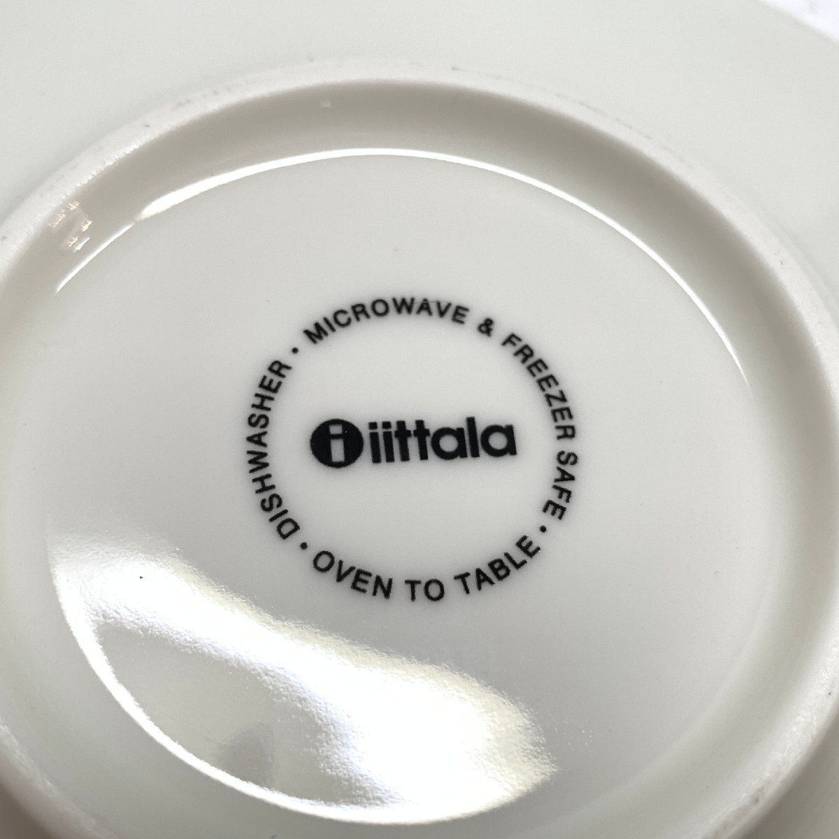 f001 N 未使用保管品 フィンランド iittala イッタラ タイカ カップ＆ソーサー フクロウ・キジ柄 ホワイト白 ブラック黒 北欧食器の画像10