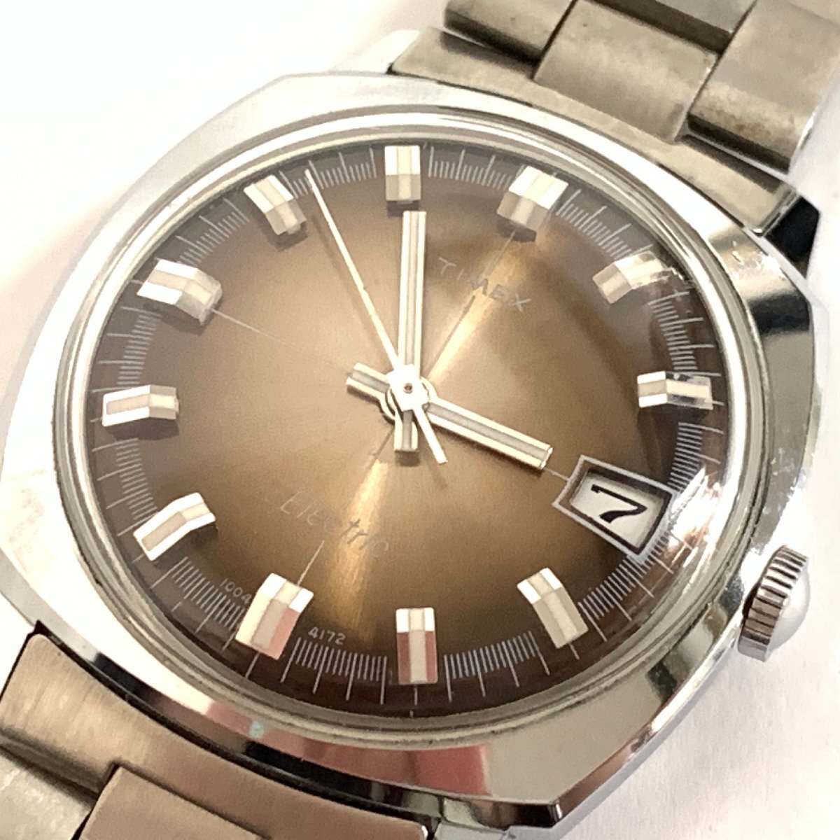 f001 Z4 9. TIMEX タイメックス Electric WATERPROOF レトロ アンティーク 腕時計 非稼働 ジャンクの画像1
