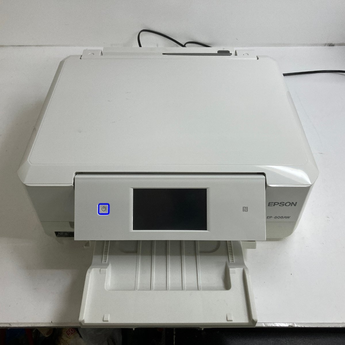 f001 M EPSON エプソン インクジェットプリンター EP-808AW ホワイト プリンター カラリオの画像1