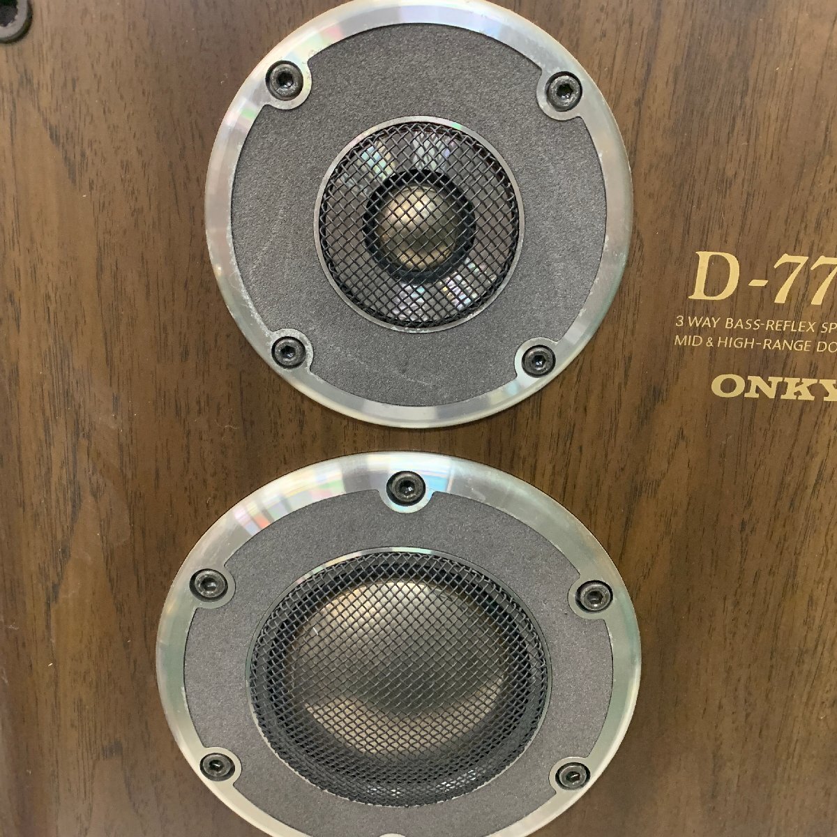 s001 G4 送料注意 3個口 ONKYO オンキョー D-77XD スピーカーペア 2台 音響機器 スピーカースタンド AS-77XD ペア 2台 音出し確認済みの画像3