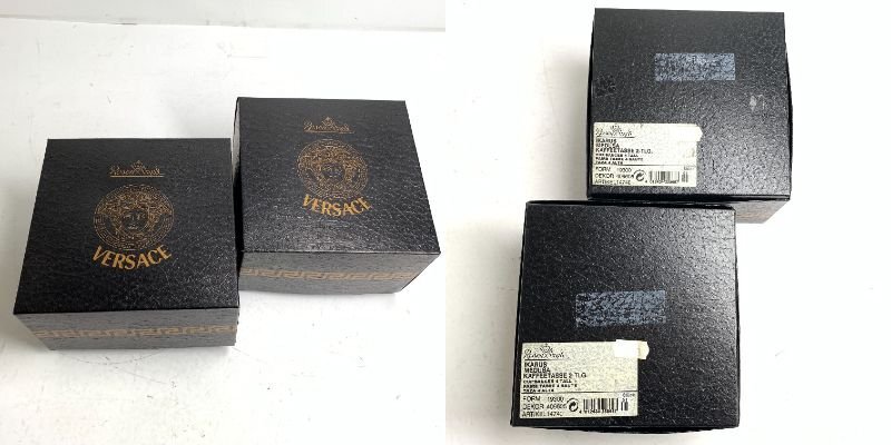 f001 N 未使用保管品 ヴェルサーチェ 2客セット Versace f001 N 未使用保管品 ヴェルサーチェ 2客セット Versace