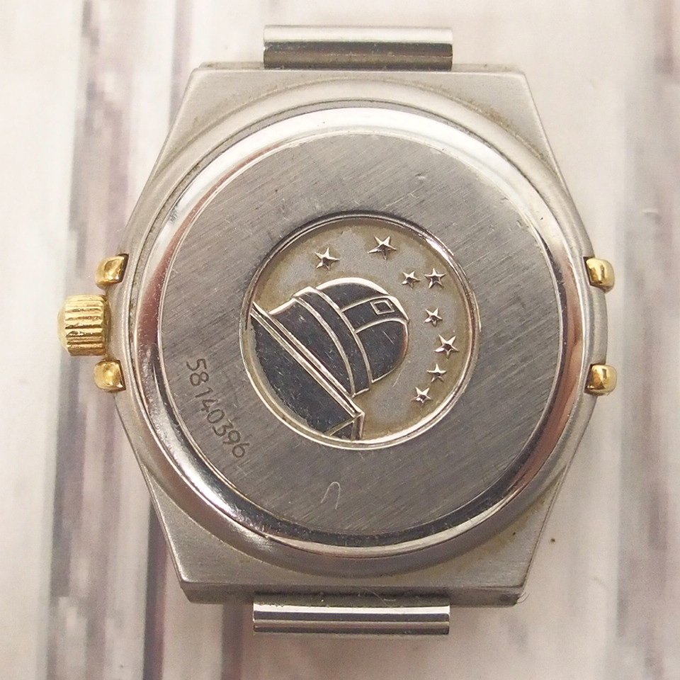 f002 Z1 オメガ 795.1203 コンステレーション コンビ ゴールド文字盤 クォーツ レディース 腕時計 OMEGA 本体のみ 不動 ジャンクの画像10