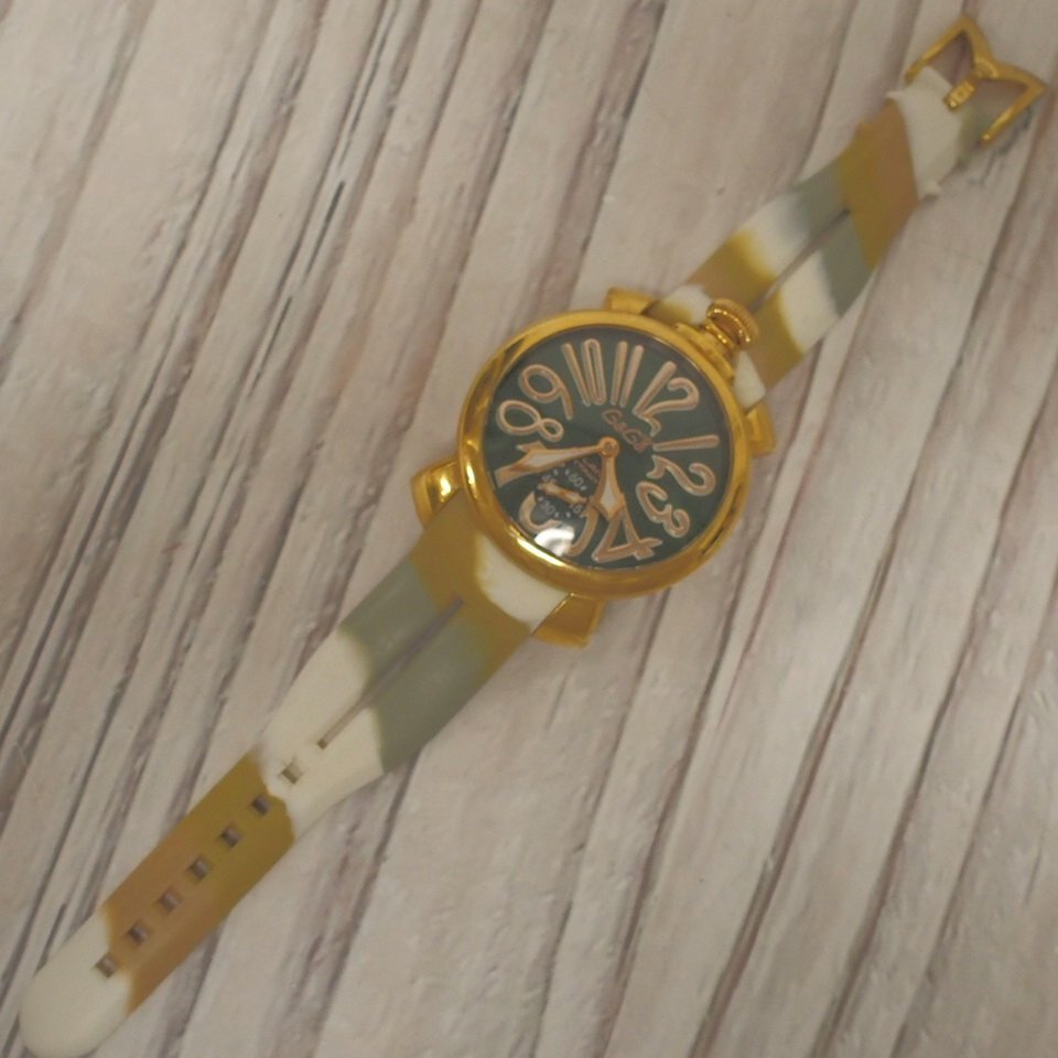 f002 Z1 GaGa MILANO ガガミラノ MANUALE 48 マヌアーレ 腕時計 手巻き 裏スケ スモセコ 稼働品 宅急便コンパクトの画像4
