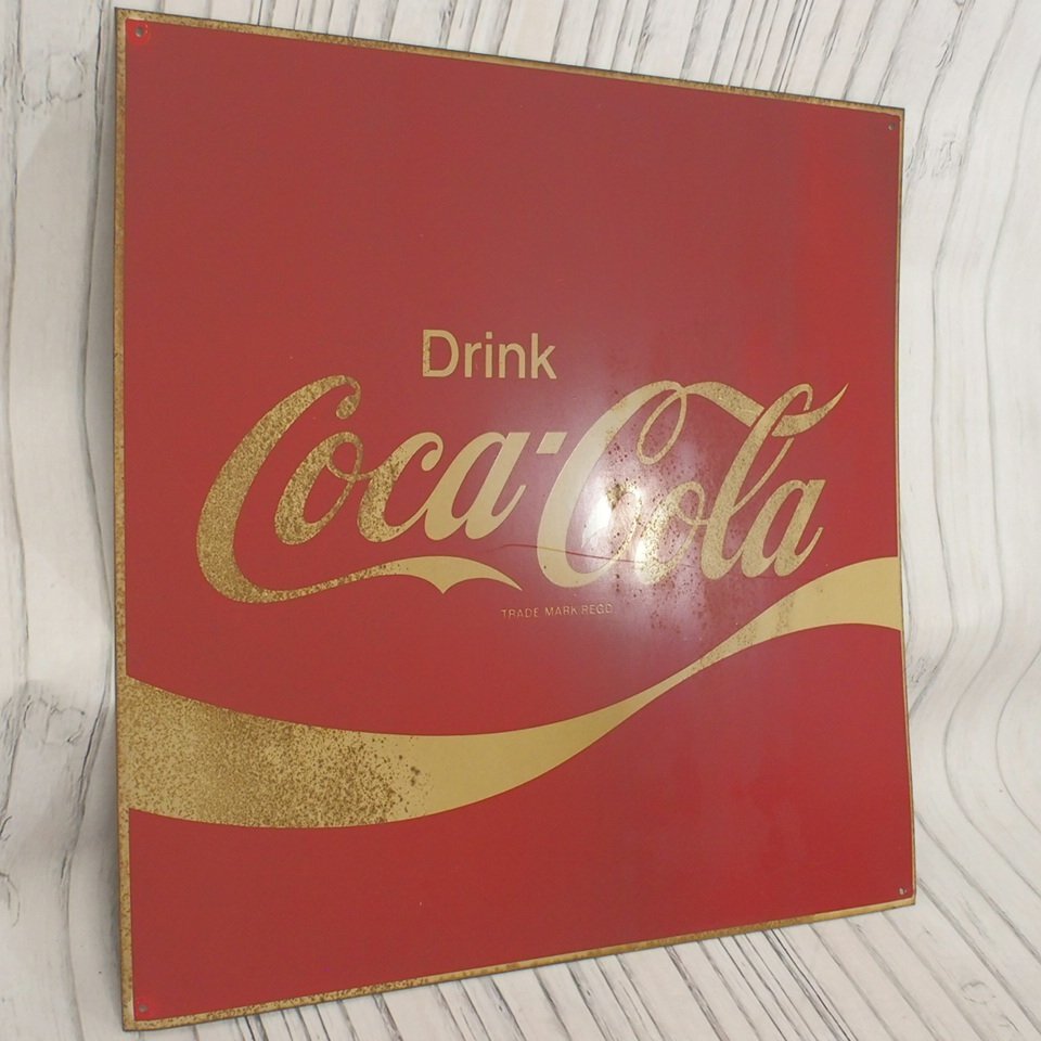 f002 F2 Coca-Cola 看板 コカ・コーラ ホーロー看板 装飾 壁掛 インテリア コレクション レトロの画像2