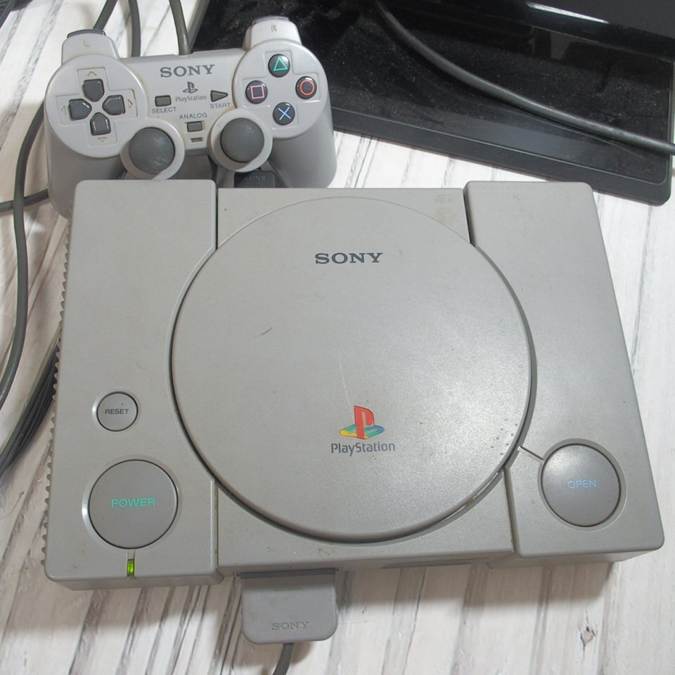 f002 B3 PS1 本体 SCPH-7500 コントローラー みんなのゴルフ2 セット 稼働品_画像1