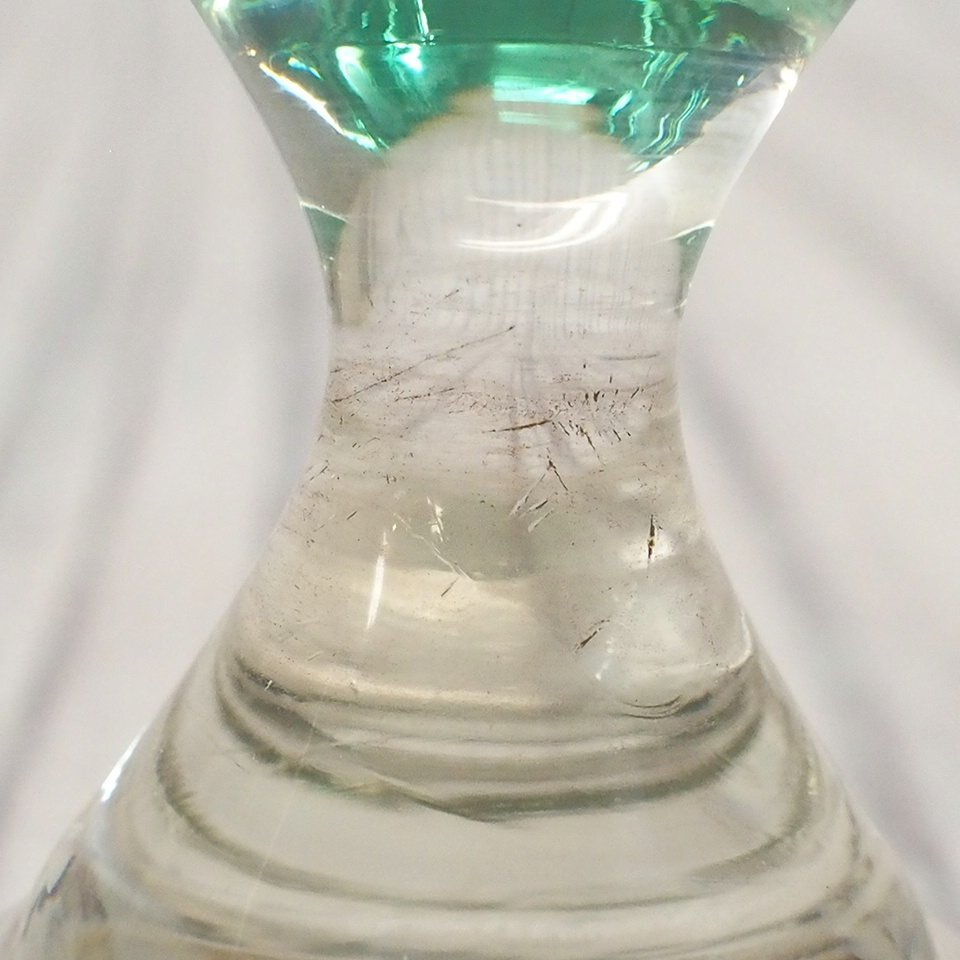 f002 A2 未使用 舩木倭帆 グラスヒュッテ舩木 ワイングラス Shizu印字 工芸ガラス 長期保管品の画像5