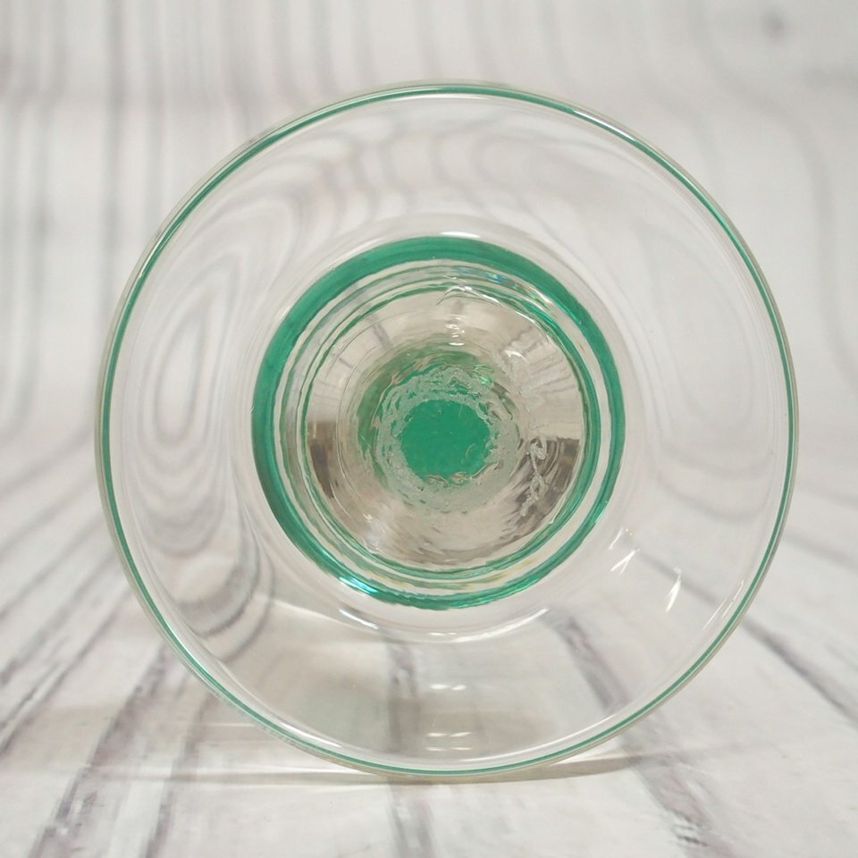 f002 A2 未使用 舩木倭帆 グラスヒュッテ舩木 ワイングラス Shizu印字 工芸ガラス 長期保管品の画像6