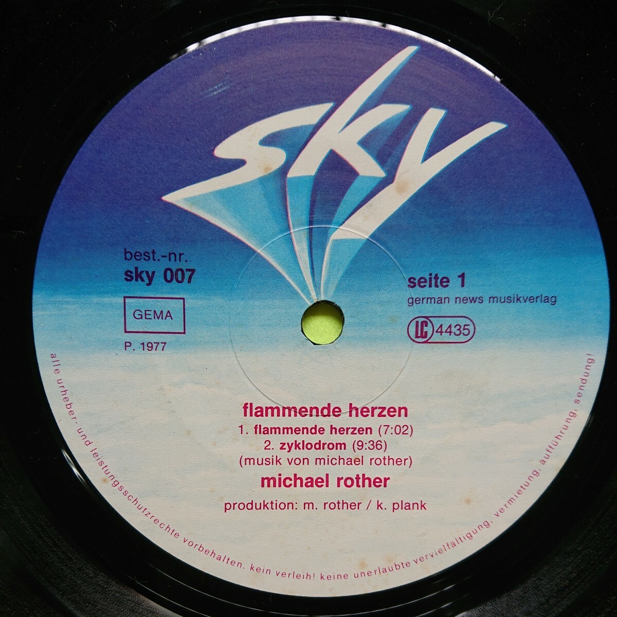 LP(輸入盤)/Michael Rother〈Flammende Herzen〉の画像5