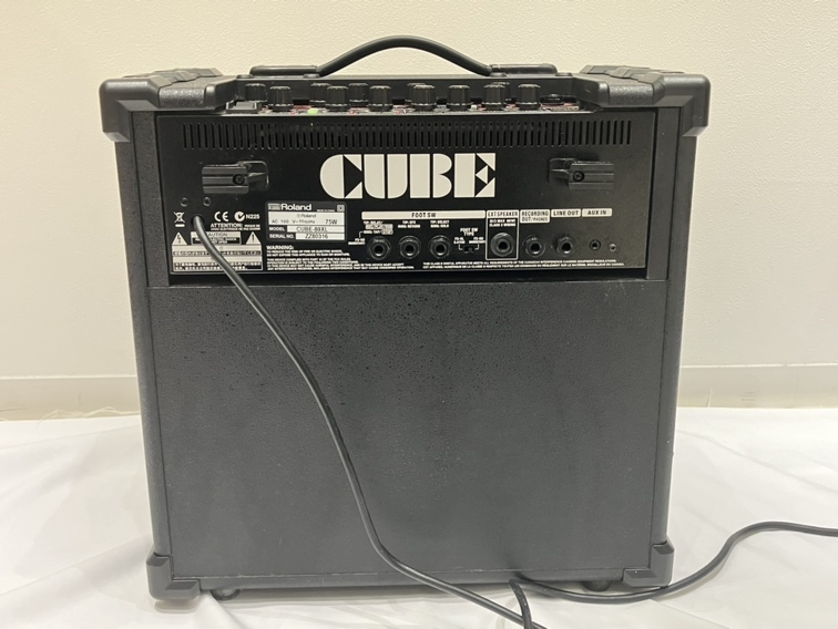 【え沖】 ☆ Roland ローランド CUBE-80XL ギターアンプ 通電確認OK アンプ 音響機器 ブラック MDZ01MNB89_画像3
