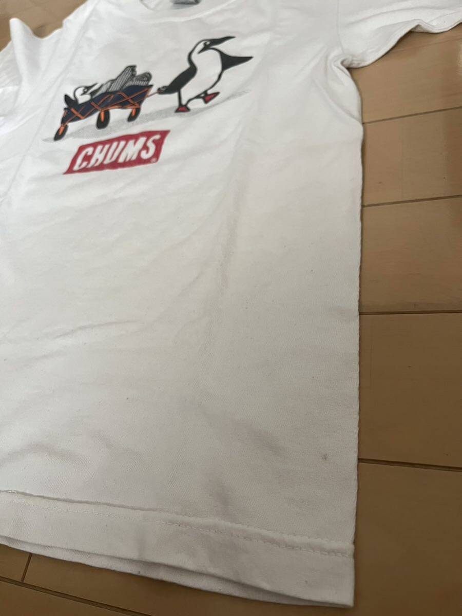 チャムス 半袖Tシャツ レディース M CHUMS ロゴTシャツ 白 送料無料の画像6