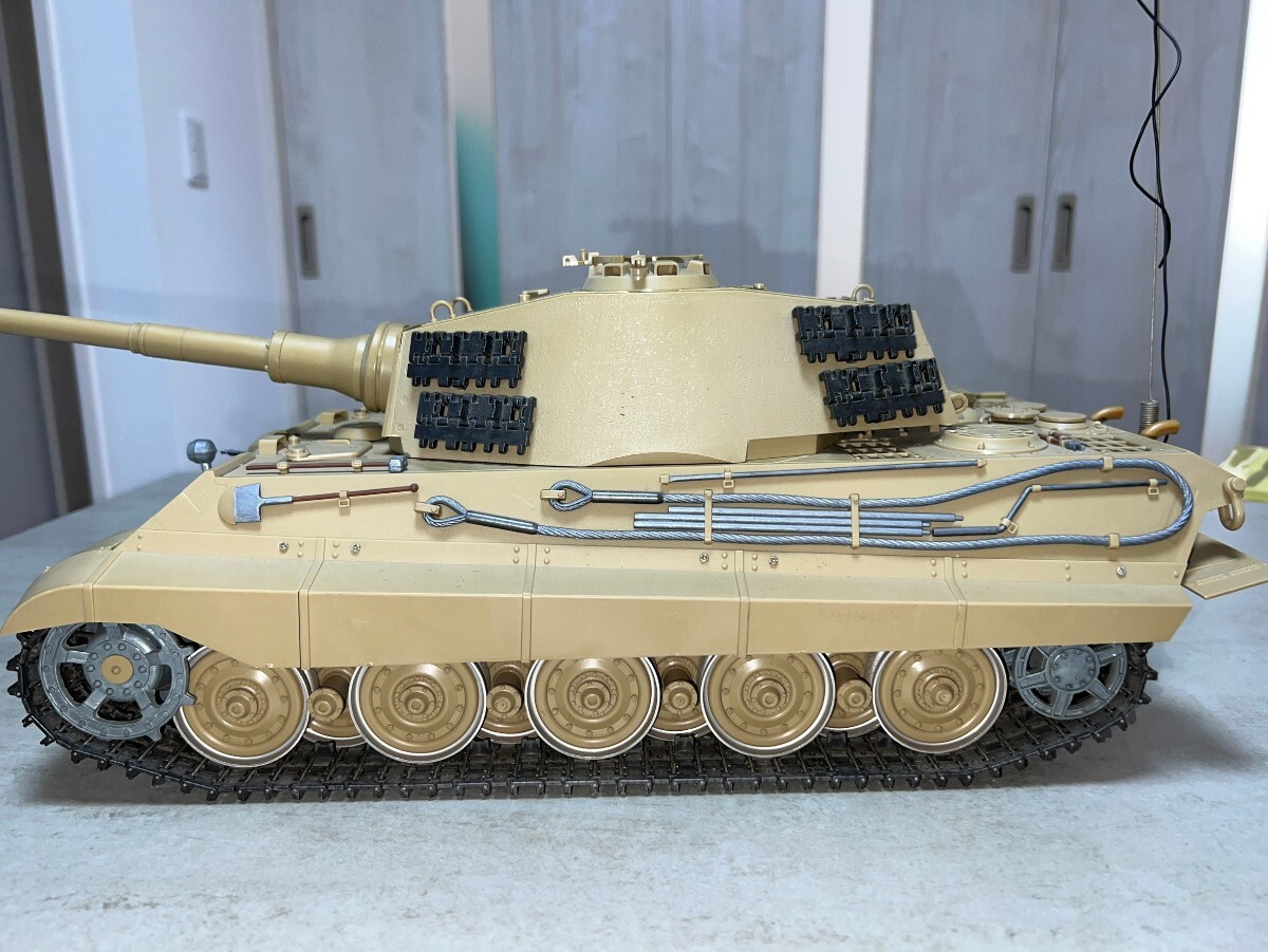 代引可】 タミヤ 1/16 キングタイガー 1アンプ3サーボ 完動品 代引可】 タミヤ 1/16 キングタイガー 1アンプ3サーボ 完動品