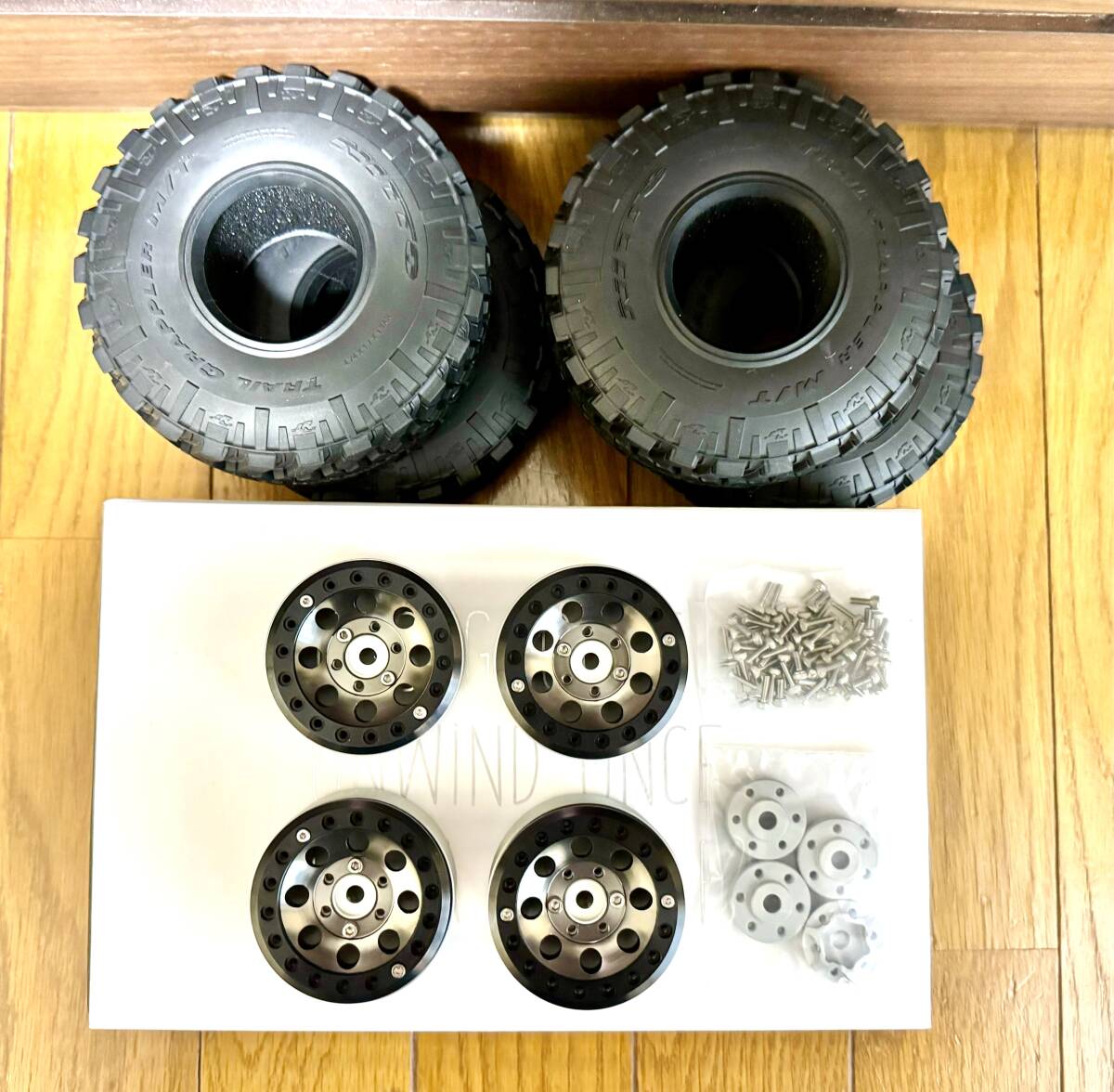 * aluminium wheel /NITTO 1.9. tire 4 pcs set * search :aki car ru* crawler *RC4WD