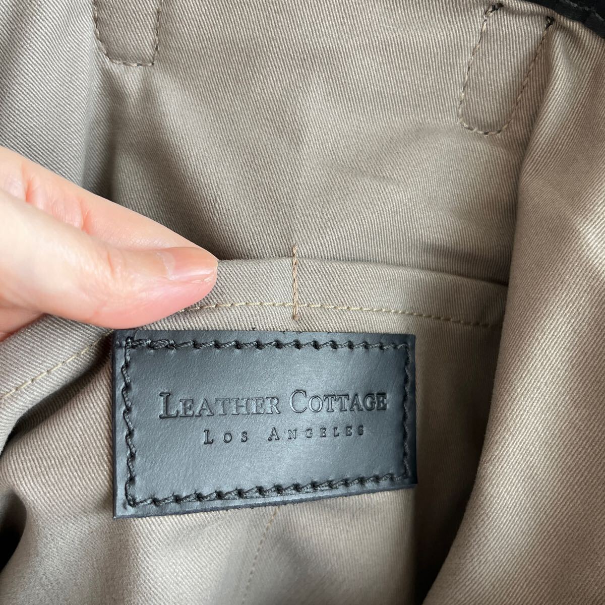 LEATHER COTTAGE Los Angeles leather kote-ji tote bag 