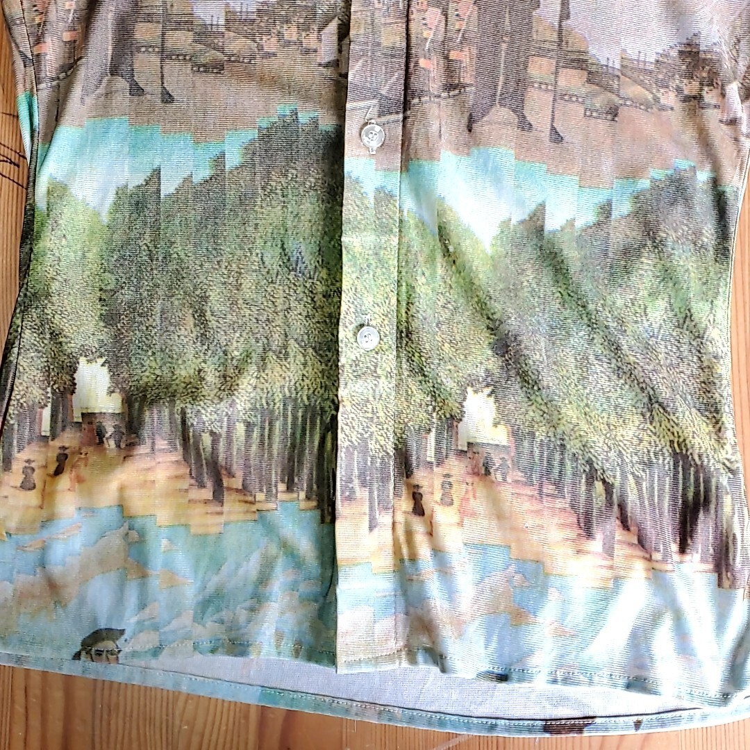 895 【size不明】70s distinctive sportswear ポリシャツ 総柄 895 【size不明】70s distinctive sportswear ポリシャツ 総柄