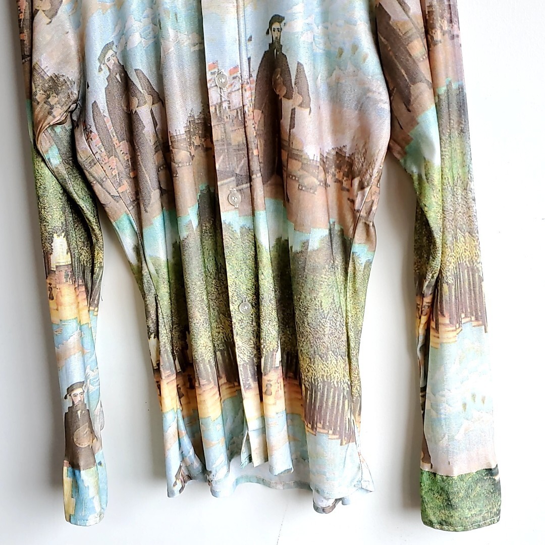 895 【size不明】70s distinctive sportswear ポリシャツ 総柄 895 【size不明】70s distinctive sportswear ポリシャツ 総柄