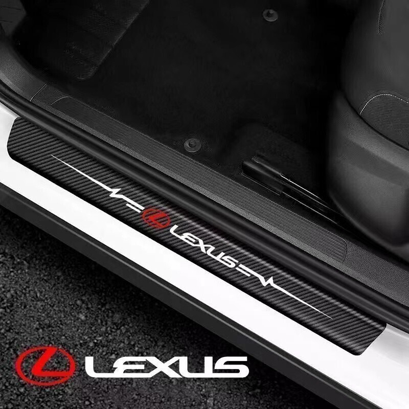 スカッフプレート ステップ キズ防止 ステッカー カーボン柄 ドア レクサス　Lexus 柄 ドア カー