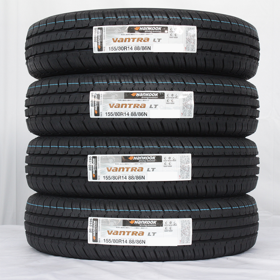 155/80R14 88/86N HANKOOK ハンコック VANTRA LT RA18 23年製 正規品 送料無料 4本セット税込 \24,720より 1_画像1