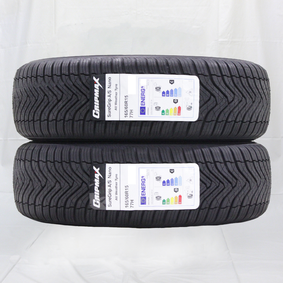 165/60R15 77H GRIPMAX SUREGRIP A/S NANO 23年製 スノーフレークマーク付 オールシーズンタイヤ 送料無料 2本税込 \10,400 より 2_画像1