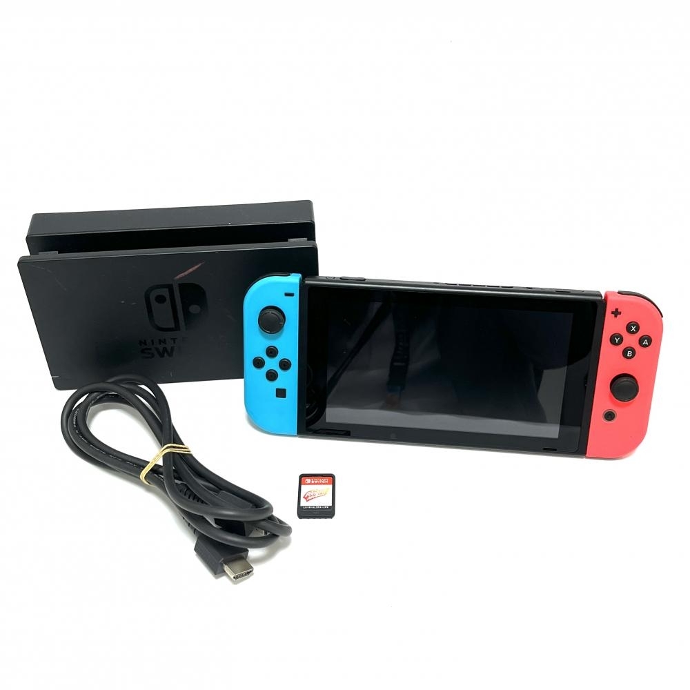 任天堂 【Nintendo】 HAC-001(-01) nintendo SWITCH (新型) ネオンブルー・ネオンレッド RingFit Adventure付 ニンテンドースイッチ 17947_画像1