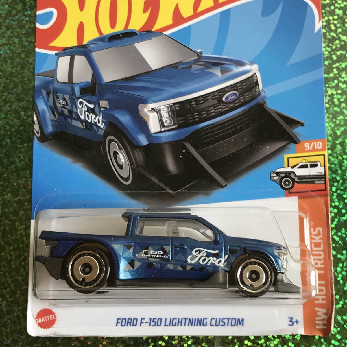 [C_226B] FORD F-150 LIGHTNING CUSTOM, ブルー, ベーシックカー【ホットウィール】_画像1