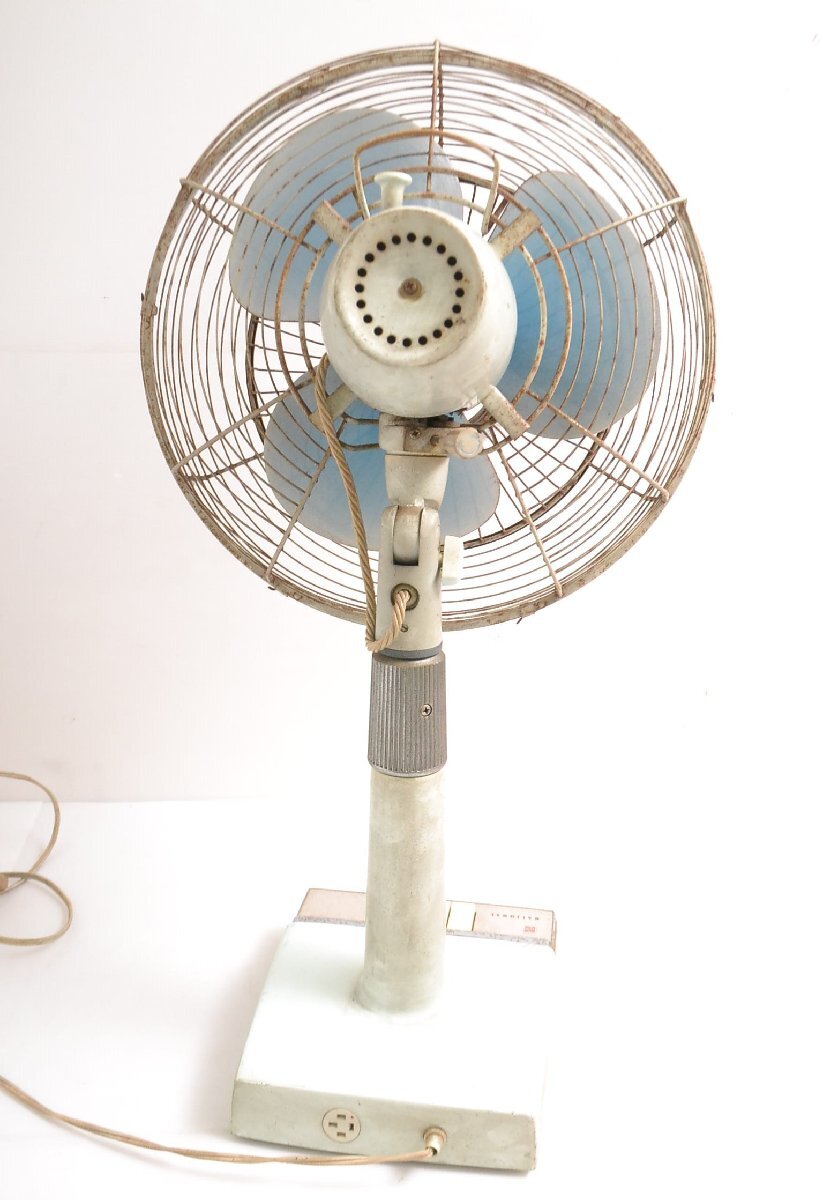 M211S09V NATIONAL National electric fan ELECTORIC FAN F-30SE 3 sheets wings blue Showa Retro consumer electronics * present condition goods [1 jpy start ]