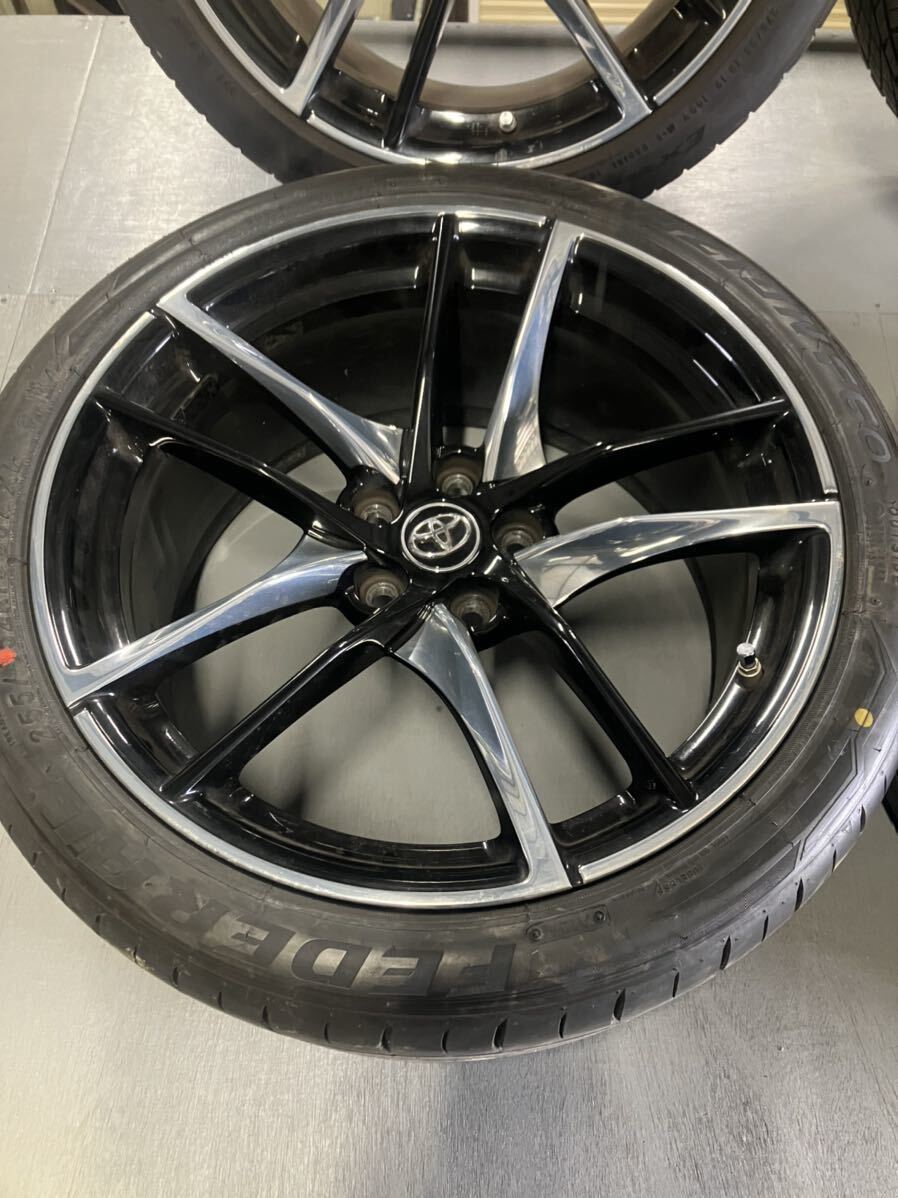 90スープラRZ 純正ホイールタイヤ4本セット 19インチ 255/35R19 275/35R19 溝有りの画像2