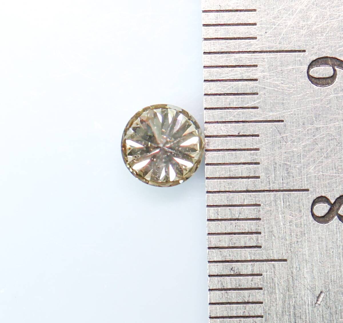 【１００円～】0.956ｃｔ 天然ダイヤ LIGHT YELLOWISH BROWN（ナチュラルカラー）SI2 FAIRの画像5