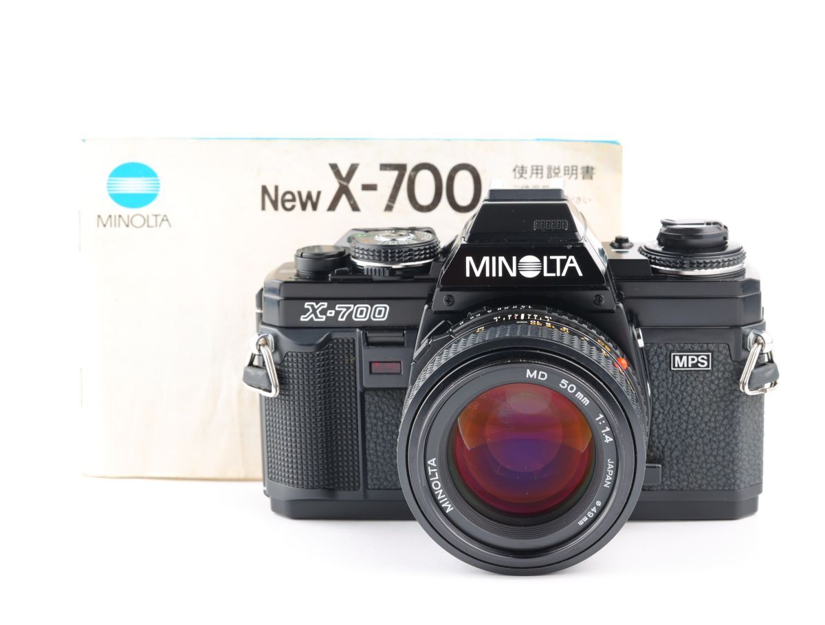 06569cmrk MINOLTA New X-700 + New MD 50mm F1.4 MF一眼レフカメラ 標準レンズの画像1