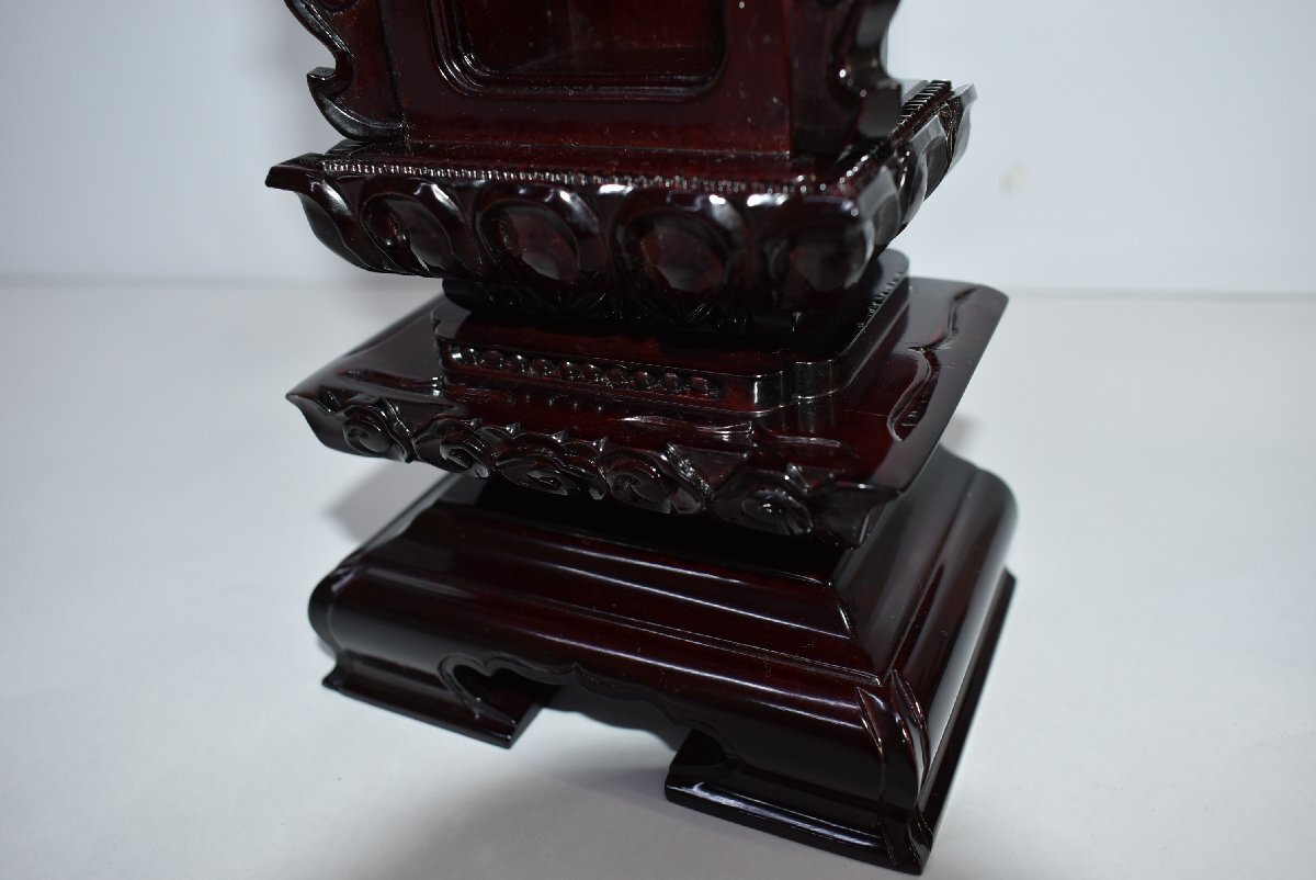  unused / exhibition unused goods * karaki ebony book@ memorial tablet / times . memorial tablet (.. memorial tablet ) 4ps.@ memorial tablet together Buddhist altar fittings * temple .* Buddhism * family Buddhist altar *..*10329