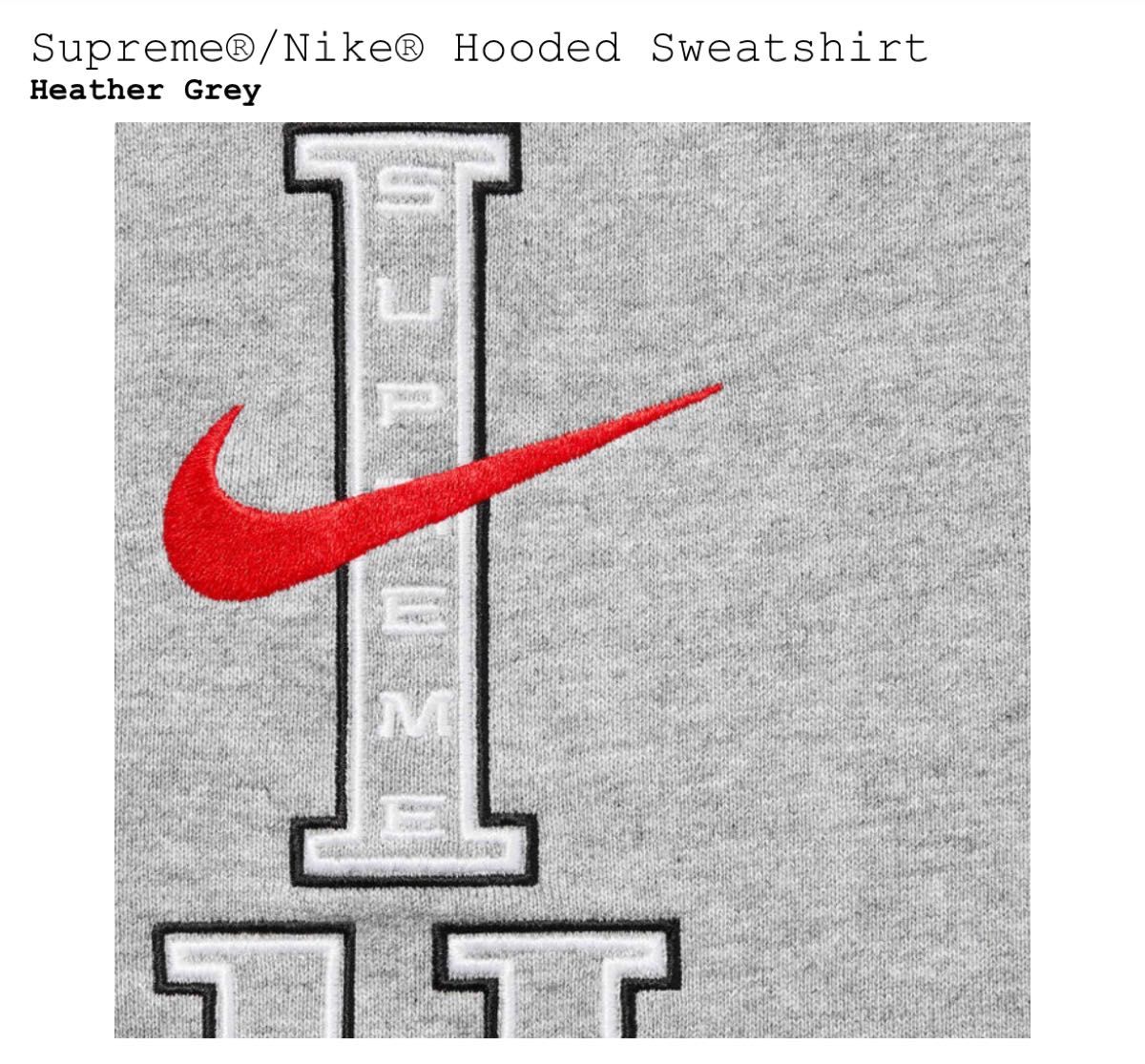 Supreme x Nike Hooded Sweatshirt "Heather Grey"シュプリーム x ナイキ 