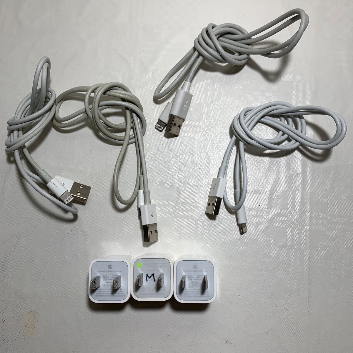 Apple 純正 USB-C充電器(未開封x5),(未使用Lightning-Cコードx10),Lightning-USBコードx4),充電器(Lightning-USBx3)_画像5