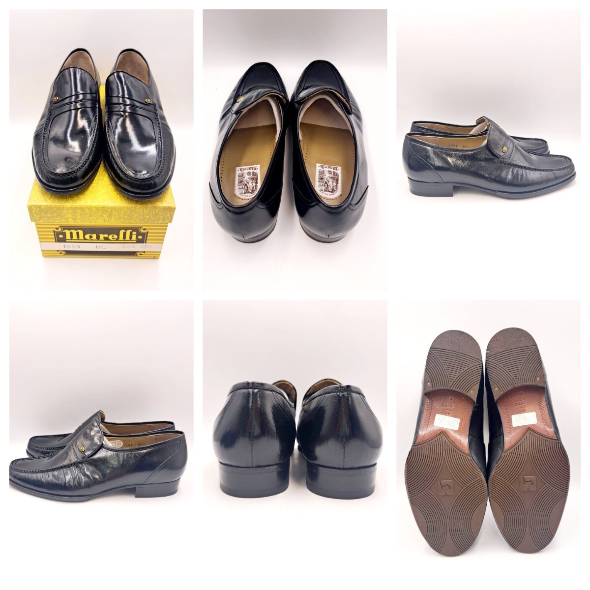 [ не использовался 1 иен старт ]marellima Rely бизнес обувь 26.5cm 5 пар комплект с коробкой починка комплект приложен 