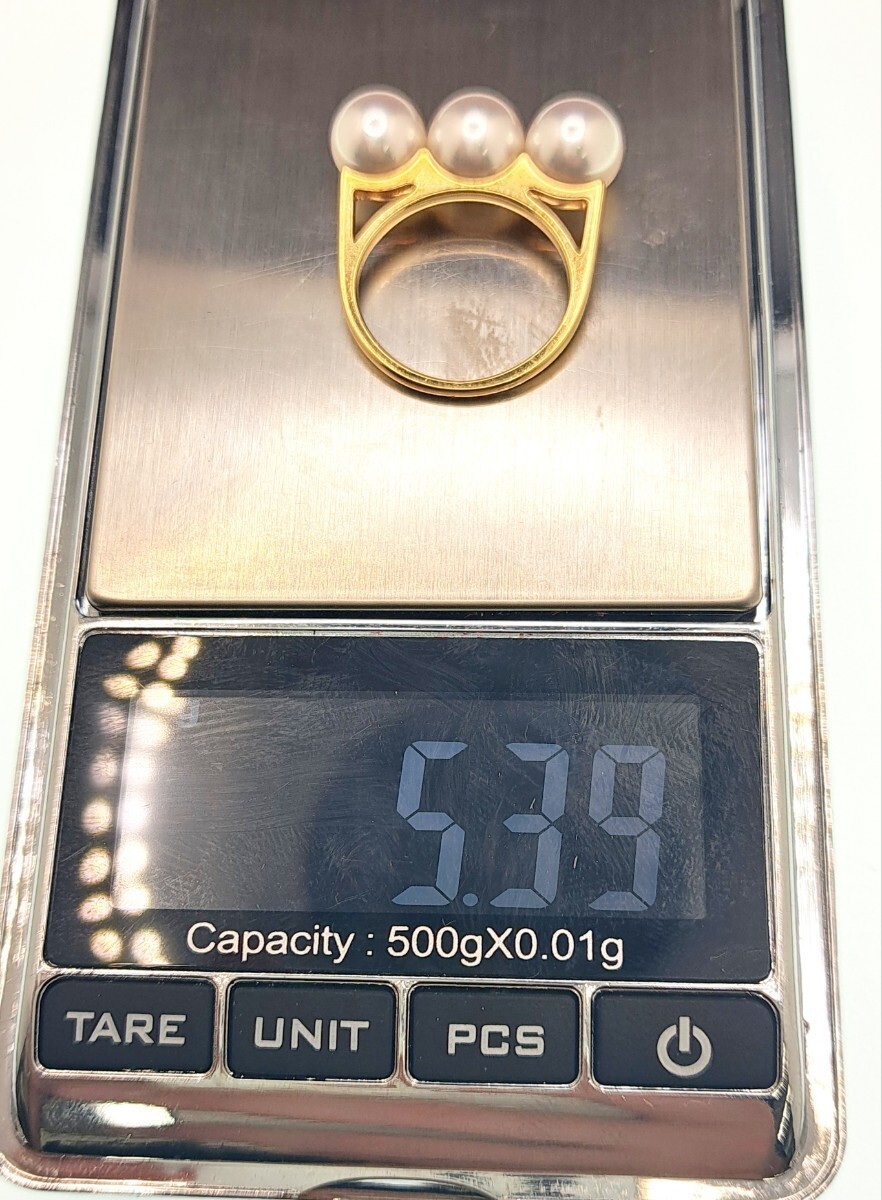 【美品】田崎真珠 TASAKI バランスプラス リング K18YG 箱付き 総重量約5.39g_画像10