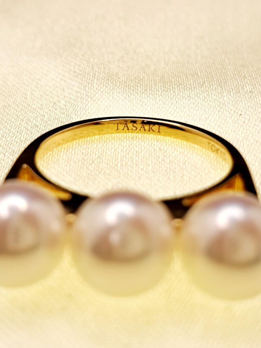 【美品】田崎真珠 TASAKI バランスプラス リング K18YG 箱付き 総重量約5.39gの画像4