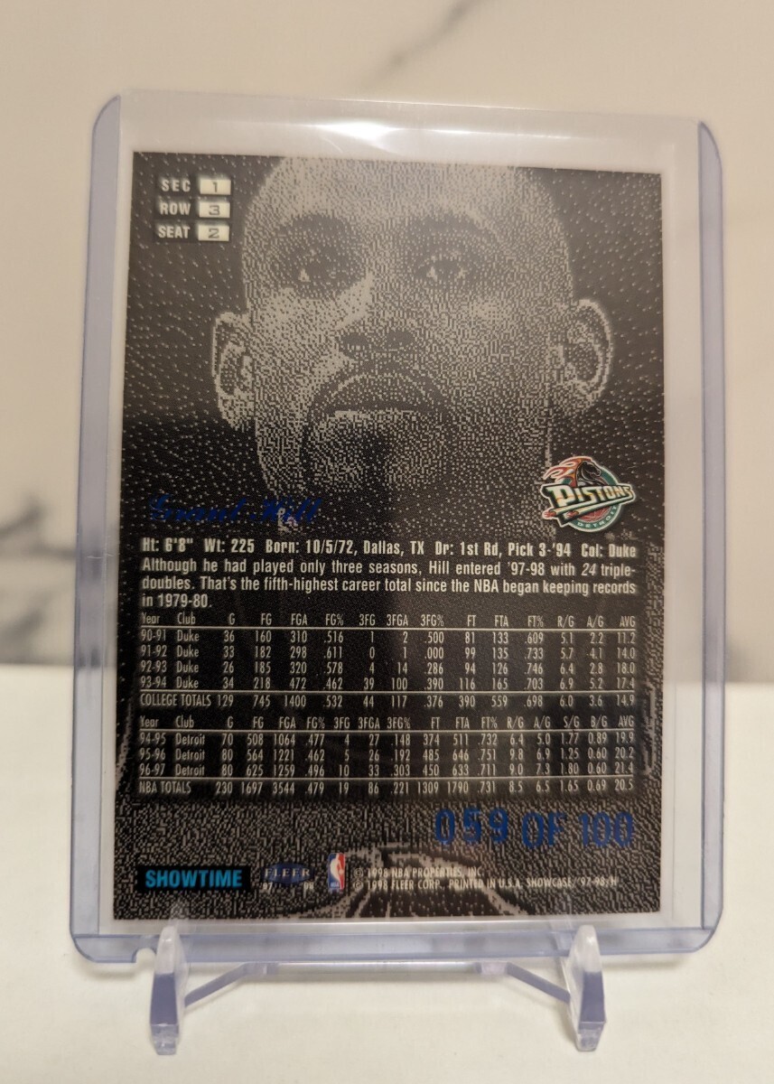 1997-98 Flair Showcase Legacy Collection Grant Hill ROW 3 /100 #2 グラント・ヒルの画像2