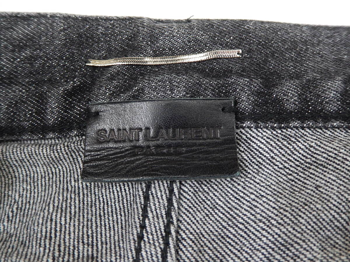 SAINT LAURENT PARIS リペア加工デニムパンツ サイズ26 527503 サンローランの画像8