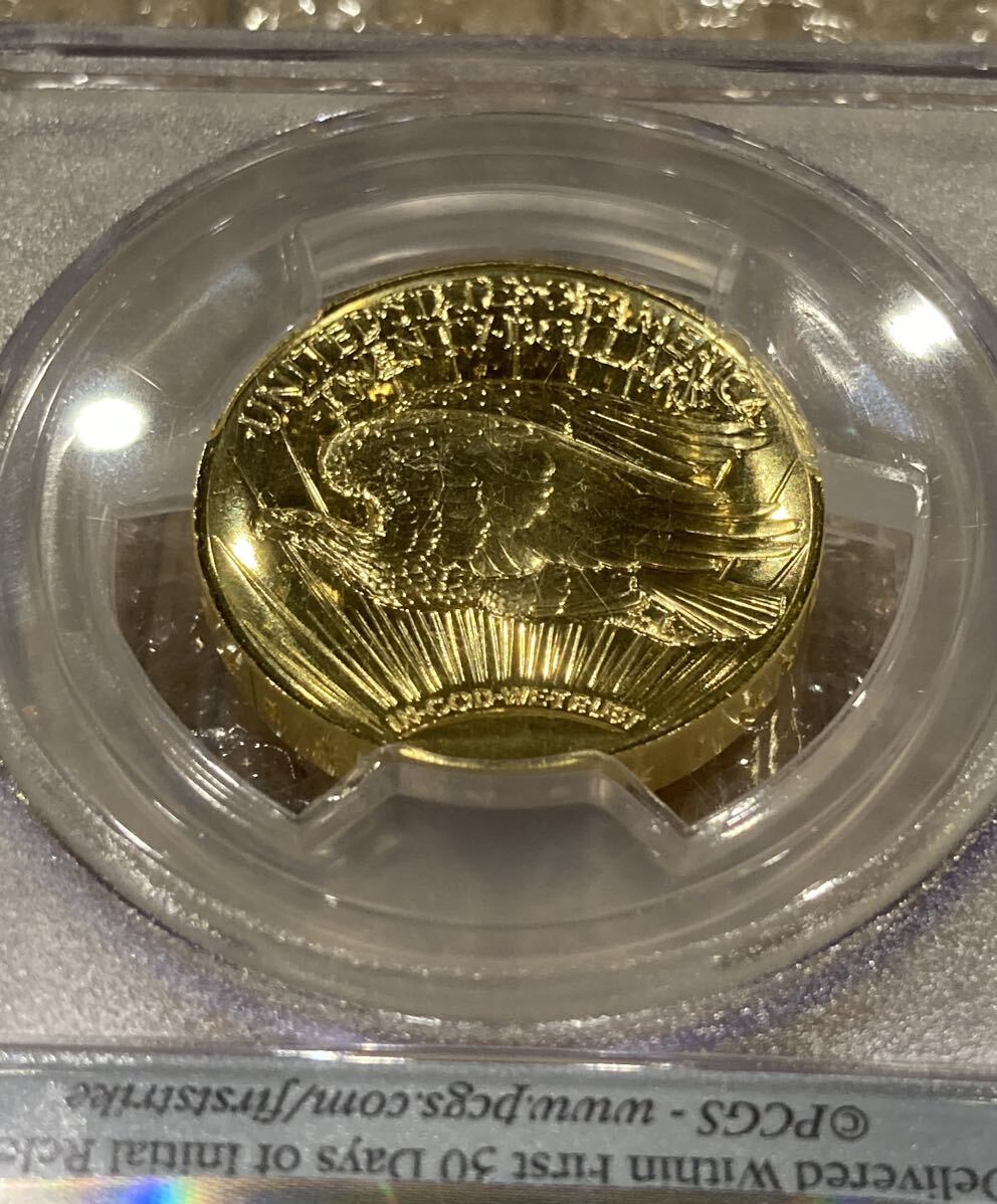 最高鑑定 【PCGS MS70PL First Strike】2009年 セントゴーデンス ウルトラハイレリーフ金貨 ダブルイーグル ゴールドコイン プルーフライク_画像7