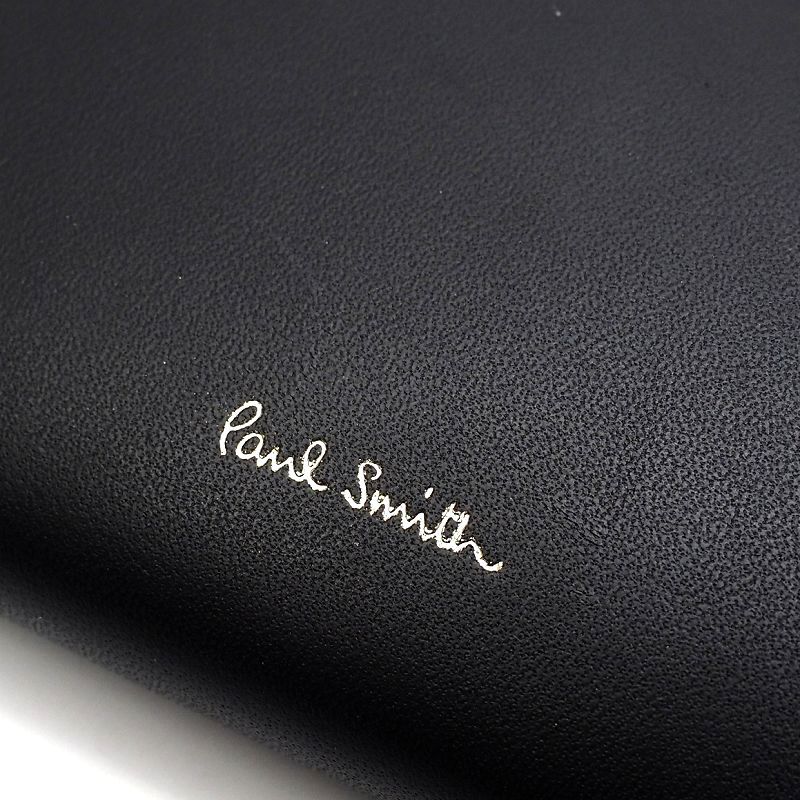 C05295 新品 Paul Smith/ラムレザー ウォレット がま口 長財布 ブラック PWD645 ポールスミス レディース_画像4