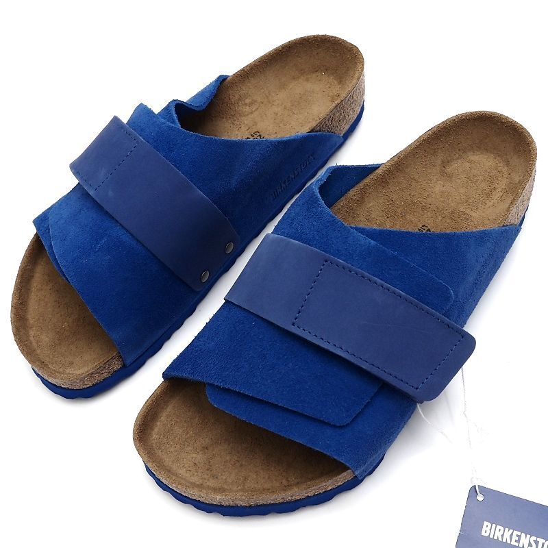 D0521S 新品 BIRKENSTOCK KYOTO レザーサンダル 【サイズ：41(26.5cm)】 Ultra Blue REGULAR FIT 1015574 ビルケンシュトック メンズ_画像1