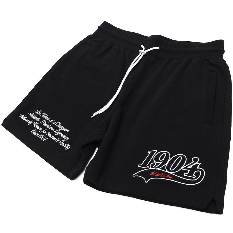 D0505SU6 未使用品 24SS Mitchell&Ness/スウェット ショートパンツ 【サイズ：L】 ブラック ショーツ ミッチェルアンドネスの画像1