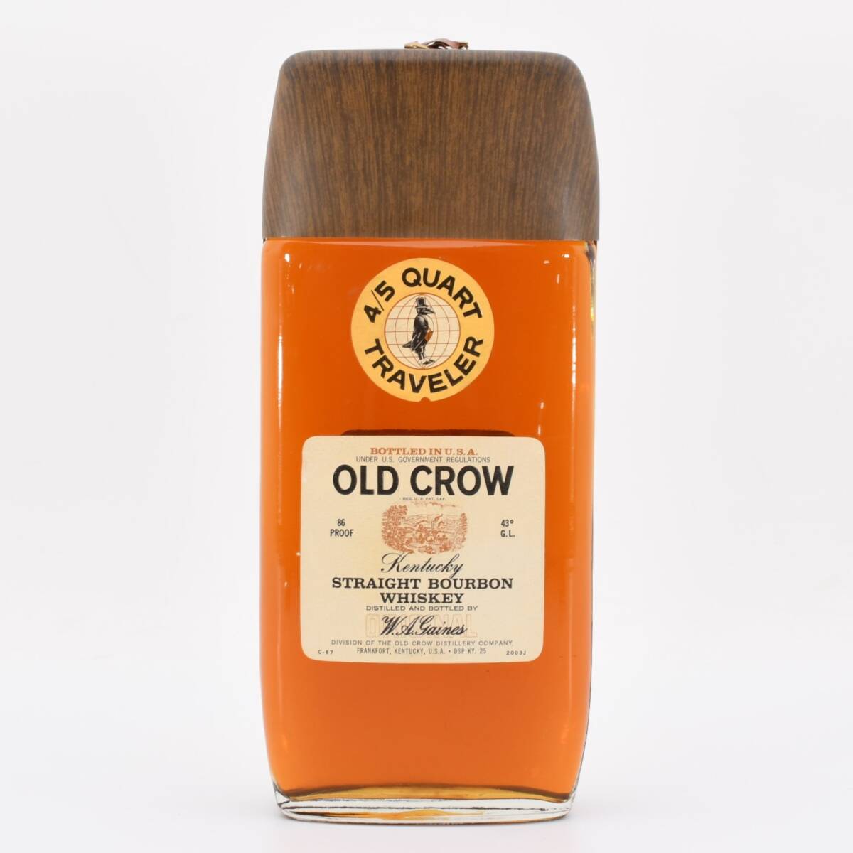 1円 未開栓 オールドクロウ トラベラー バーボンウイスキー OLD CROW TRAVELER BOURBON WHISKY 757ml 43度 旧ボトル 古酒 希少 #77の画像1