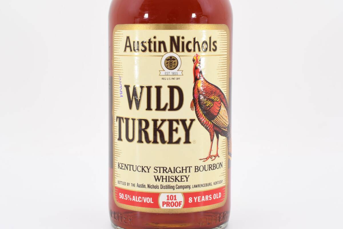 1円 未開栓 ワイルドターキー 8年 バーボンウイスキー WILD TURKEY 8 YEARS OLD BOURBON WHISKY 1000ml 50.5% 箱付 旧ボトル 古酒 希少 #78の画像6