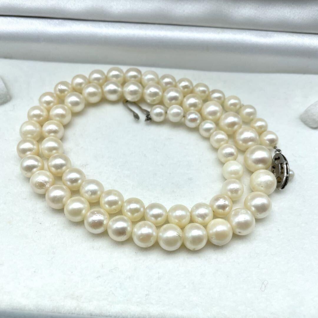 テリ良 本真珠 ネックレス 6.3-7.0mm パール ラウンド pearl necklace jewelry silverの画像4