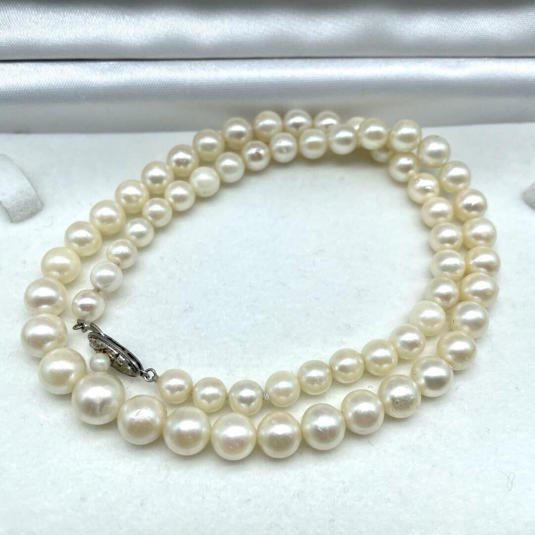 テリ良 本真珠 ネックレス 6.3-7.0mm パール ラウンド pearl necklace jewelry silverの画像1